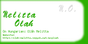 melitta olah business card
